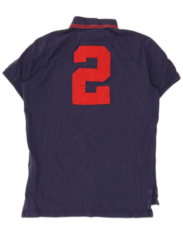 Polo Ralph Lauren da uomo, vestibilità personalizzata, polo da rugby, piccola, blu navy