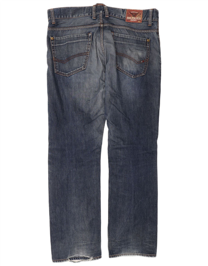 Jeans dritti vestibilità regolare da uomo Tommy Hilfiger W38 L34 cotone blu