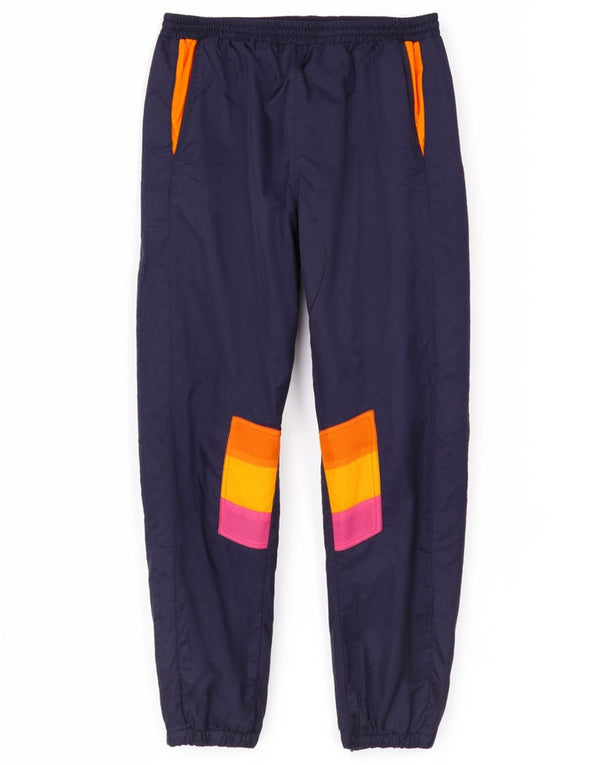 Pantaloni da tuta da uomo vintage da jogging grandi color block blu navy