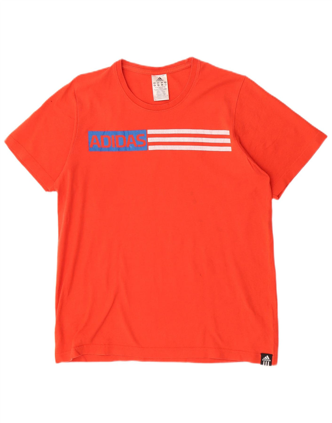 T-shirt grafica da uomo Adidas Top in cotone rosso medio