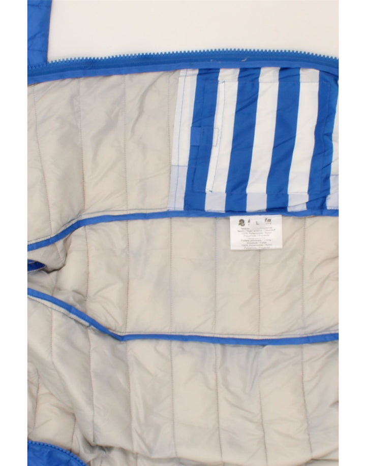 INVICTA Womens Hooded Padded Jacket UK 14 Large Blue Polyamide Vintage Invicta and Second-Hand Invicta from Messina Hembry 