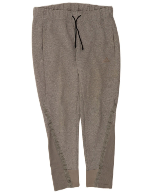 Pantaloni da tuta con grafica Adidas da donna UK 14 Cotone grigio medio