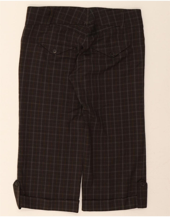 FRENCH CONNECTION Womens Capri Trousers US 10 Large W32 L20 Brown Check Vintage French Connection and Second-Hand French Connection from Messina Hembry 