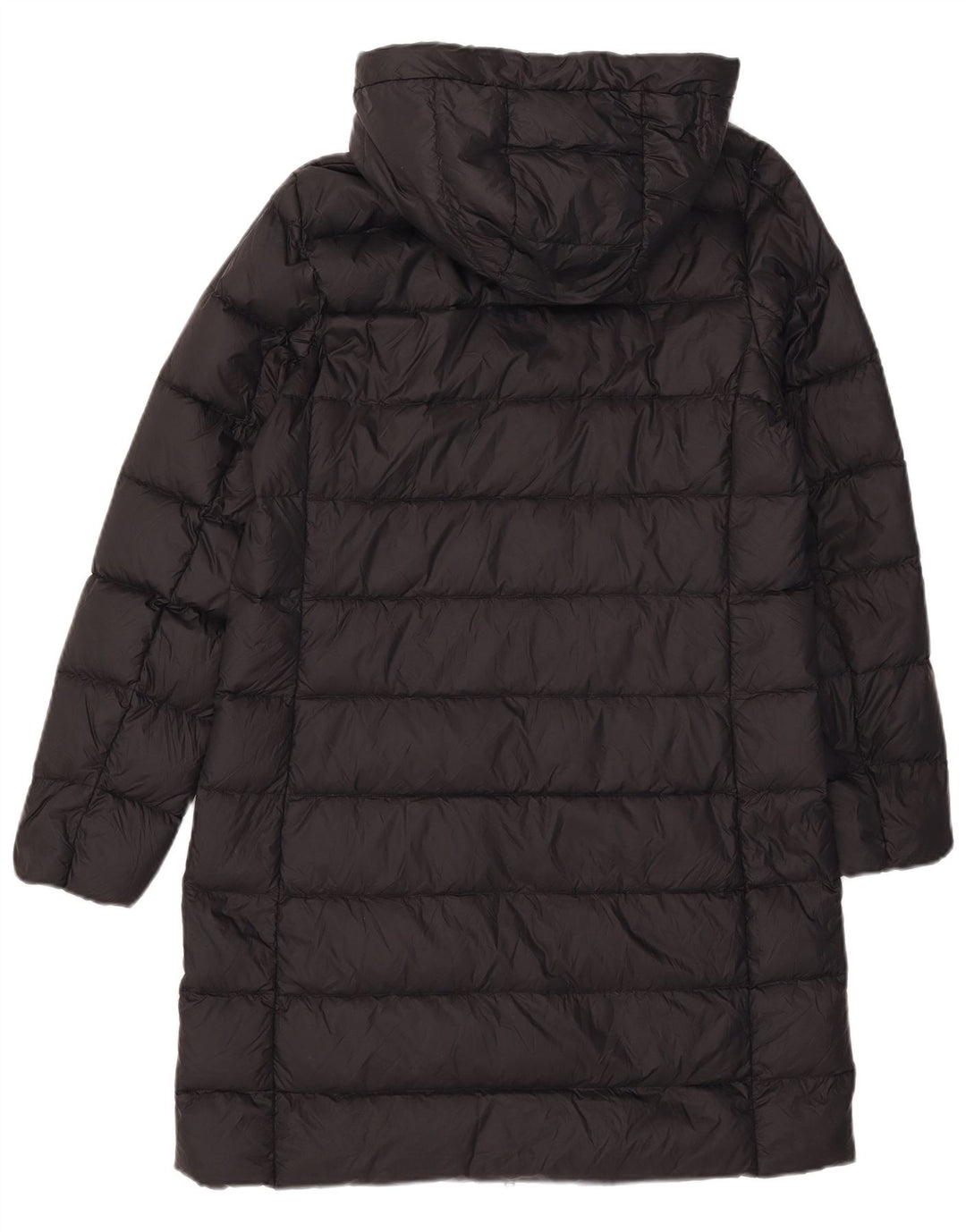 Cappotto imbottito con cappuccio da donna Marks & Spencer UK 12 medio nero in poliammide
