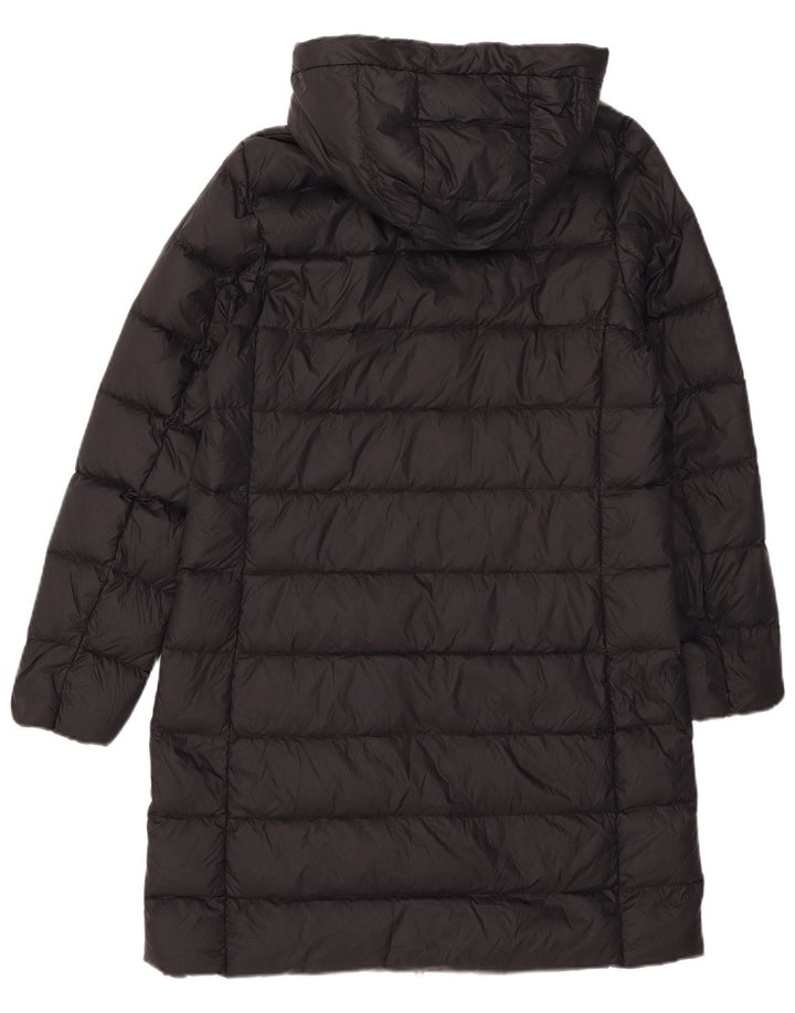 Cappotto imbottito con cappuccio da donna Marks & Spencer UK 12 medio nero in poliammide