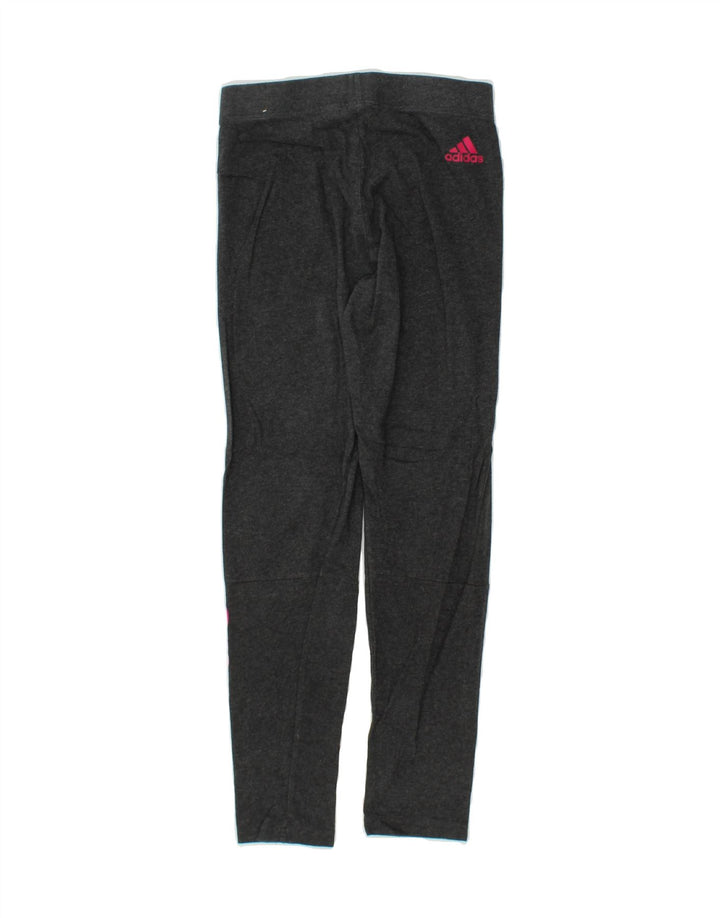 ADIDAS Womens Graphic Leggings UK 8/10 Small  Grey Cotton Vintage Adidas and Second-Hand Adidas from Messina Hembry 