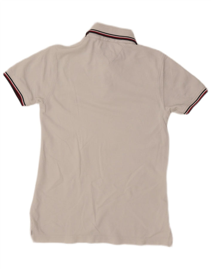 TOMMY HILFIGER Polo slim fit da uomo piccola bianca