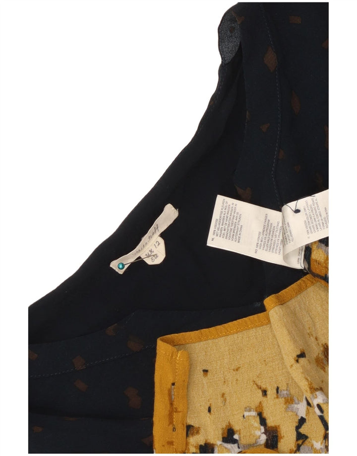 Abito a trapezio con maniche a 3/4 da donna White Stuff UK 12 Medio blu navy geometrico