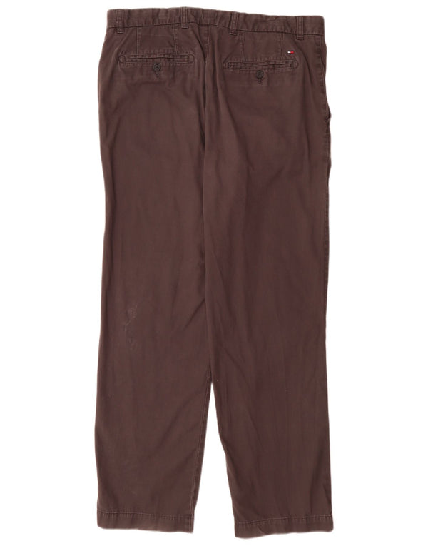 Pantaloni chino dritti da uomo Tommy Hilfiger W34 L32 in cotone marrone
