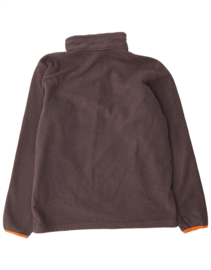 Maglione in pile da uomo Columbia con zip e collo, grande, in poliestere grigio