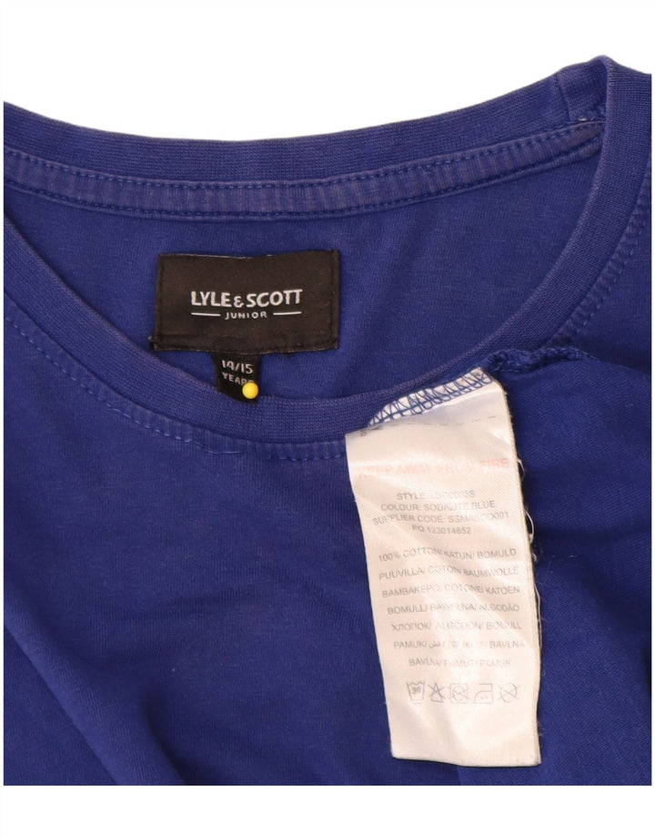 Lyle & Scott T-shirt da ragazzo Top 14-15 anni in cotone blu