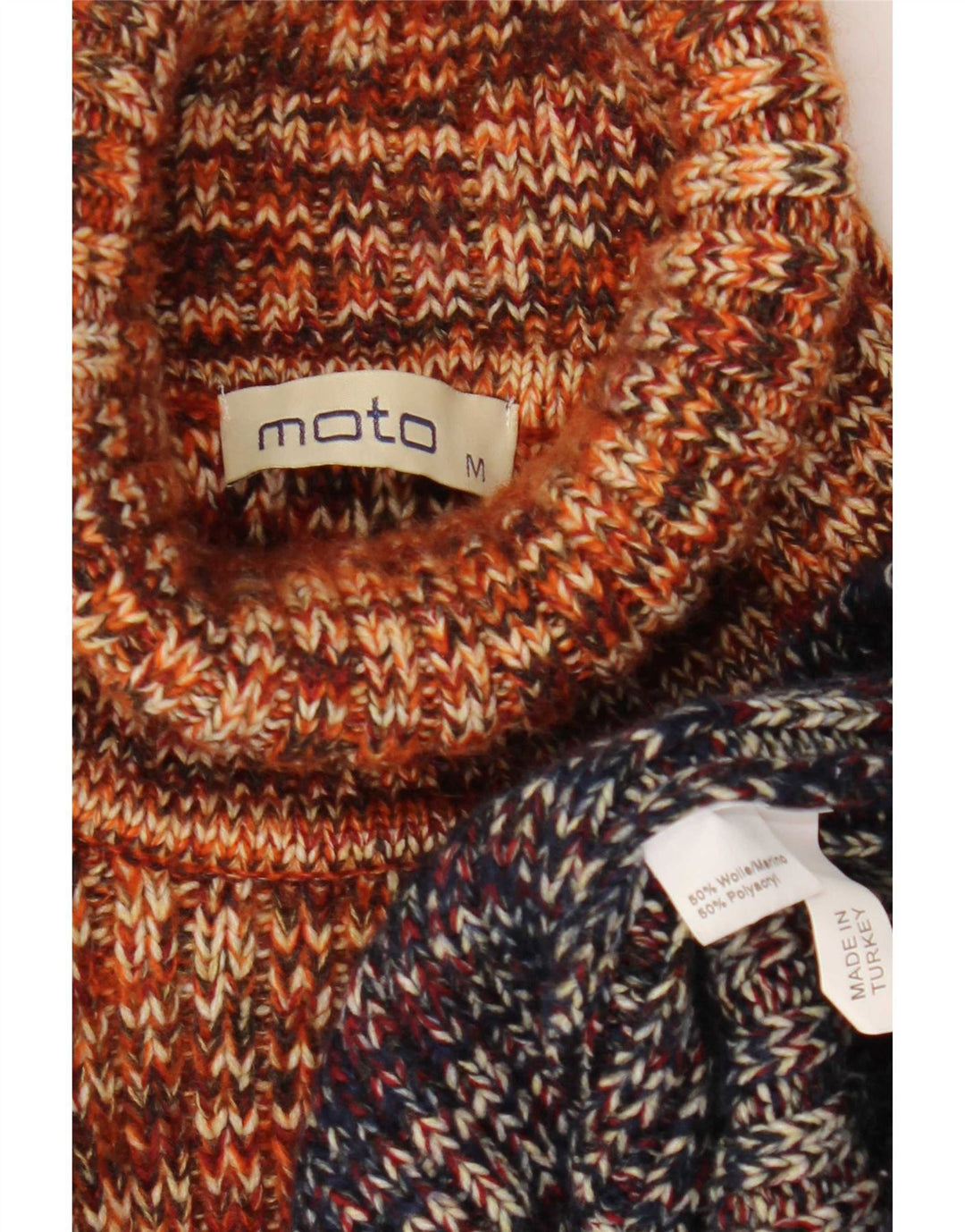 Maglione Moto da uomo con collo alto e maglione color block medio multicolore