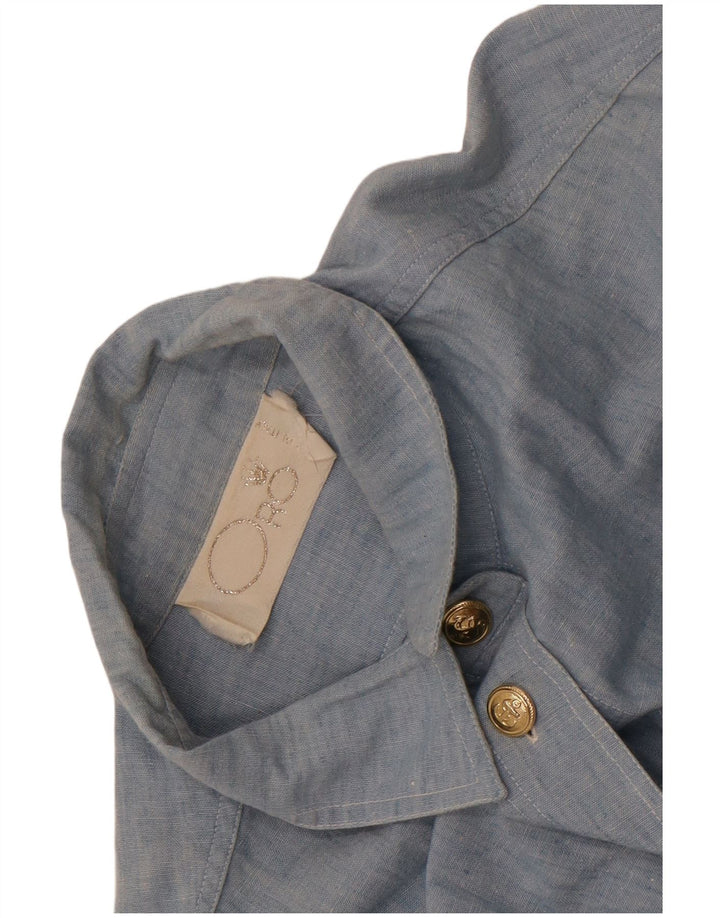 Camicia grafica vintage da donna UK 18 XL Blu