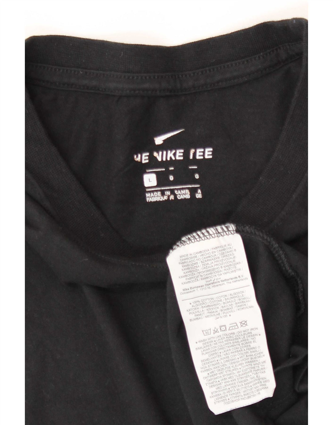 T-shirt da uomo Nike Top grande in cotone nero