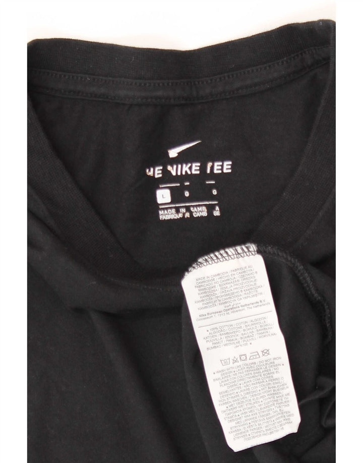 T-shirt da uomo Nike Top grande in cotone nero