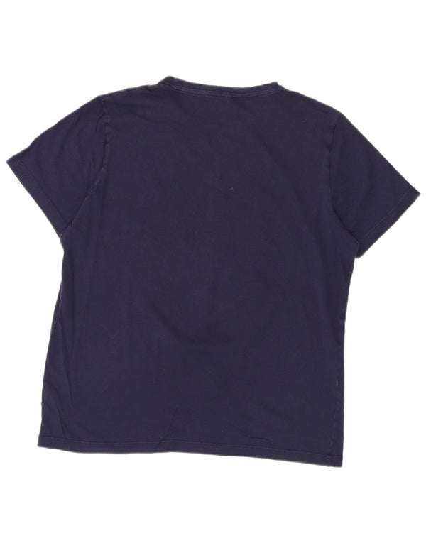 T-shirt grafica da uomo PUMA Top XL in cotone blu navy
