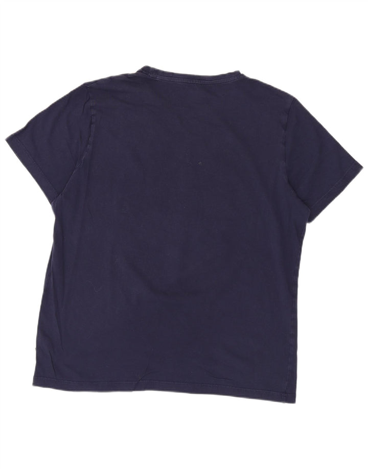 T-shirt grafica da uomo PUMA Top XL in cotone blu navy