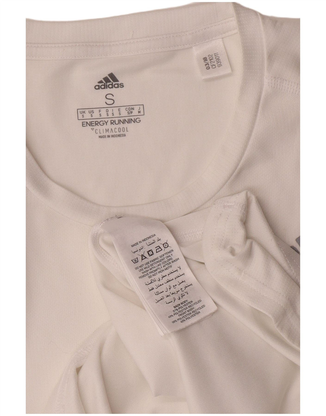 T-shirt da uomo Adidas Top Small bianca in poliestere
