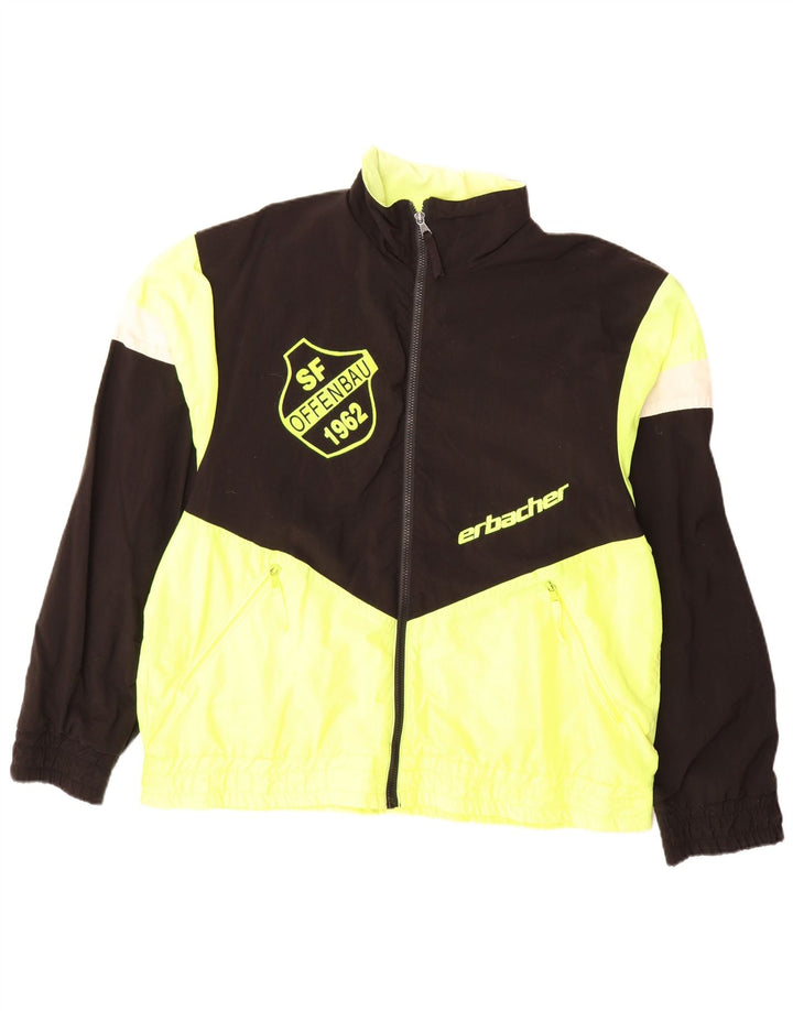 ERBACHER Giacca antipioggia grafica da uomo UK 40 Large Nero Colourblock Poliammide