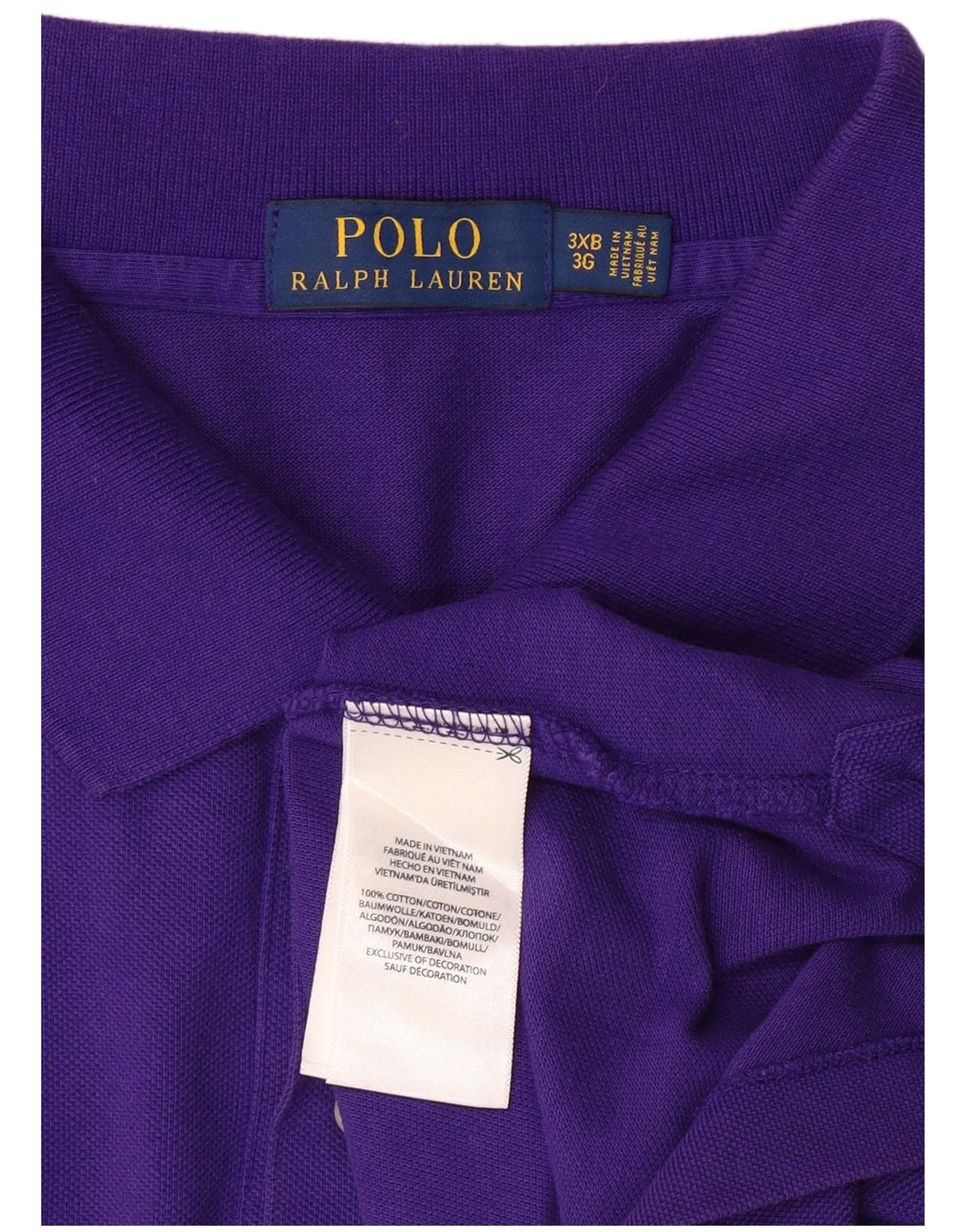 POLO RALPH LAUREN Polo da uomo 3XL in cotone viola