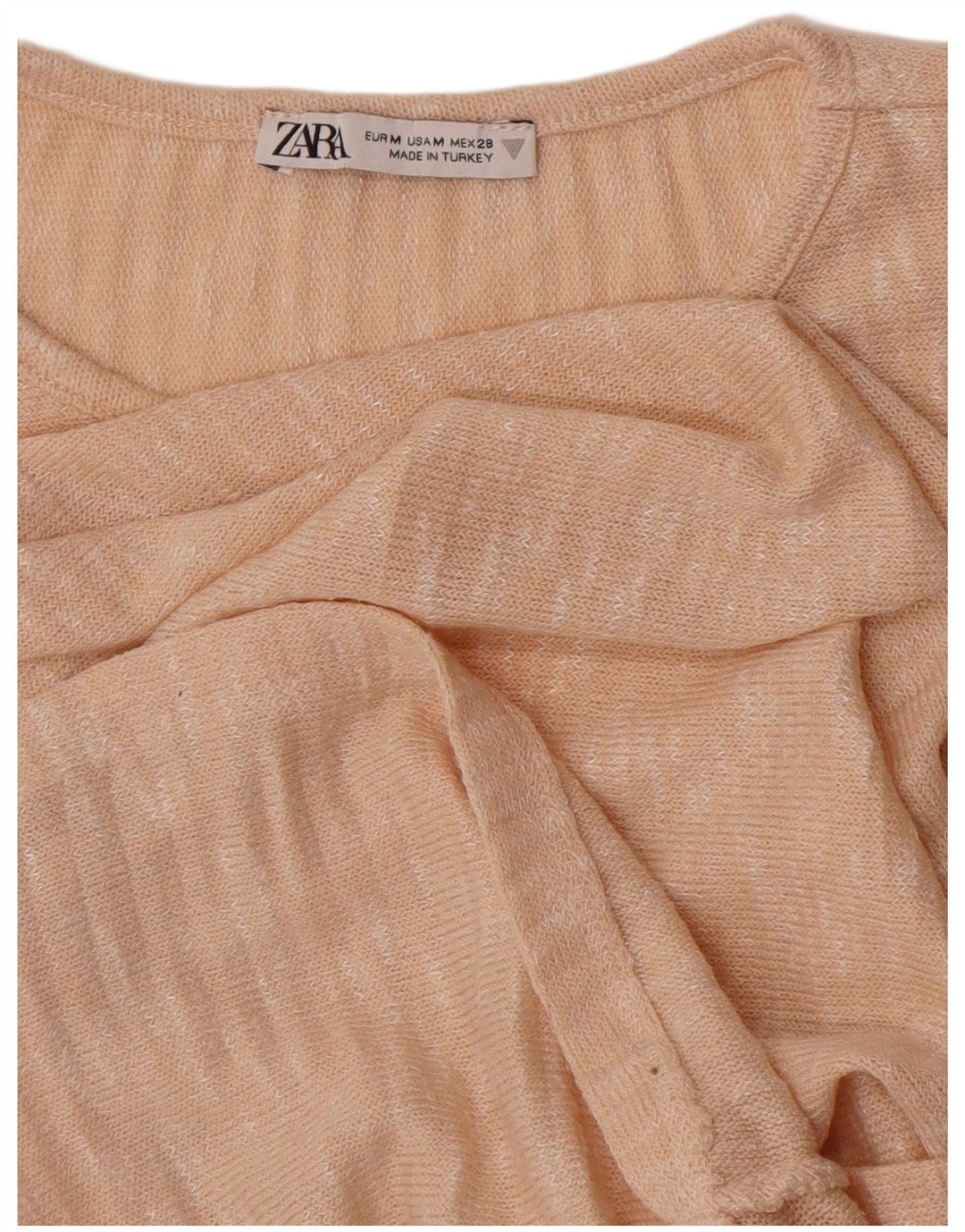 T-shirt corta da donna Zara UK 12 rosa medio chiazzato