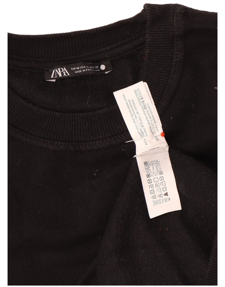 Felpa da donna Zara UK 14 cotone nero medio