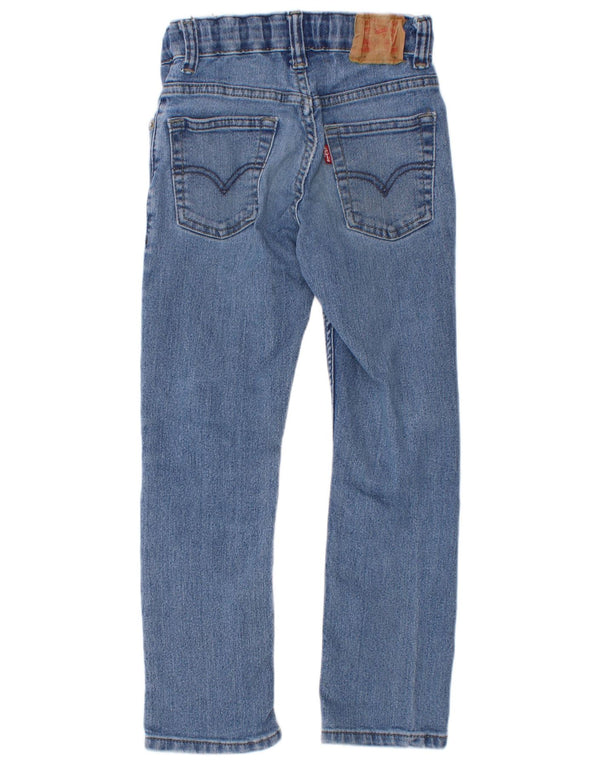 Jeans dritti invecchiati Levi's per ragazzi 6-7 anni W22 L21 cotone blu