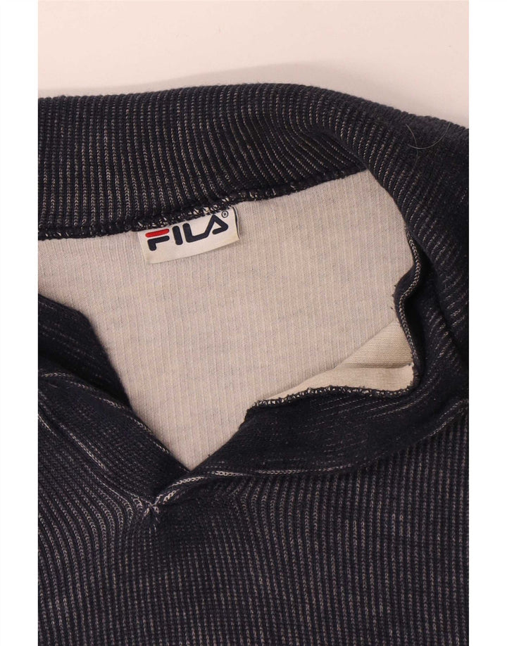 Polo da uomo a maniche lunghe Fila XL Blu Navy
