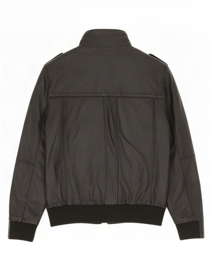 Giacca in pelle militare da uomo Bench UK 38 media nera