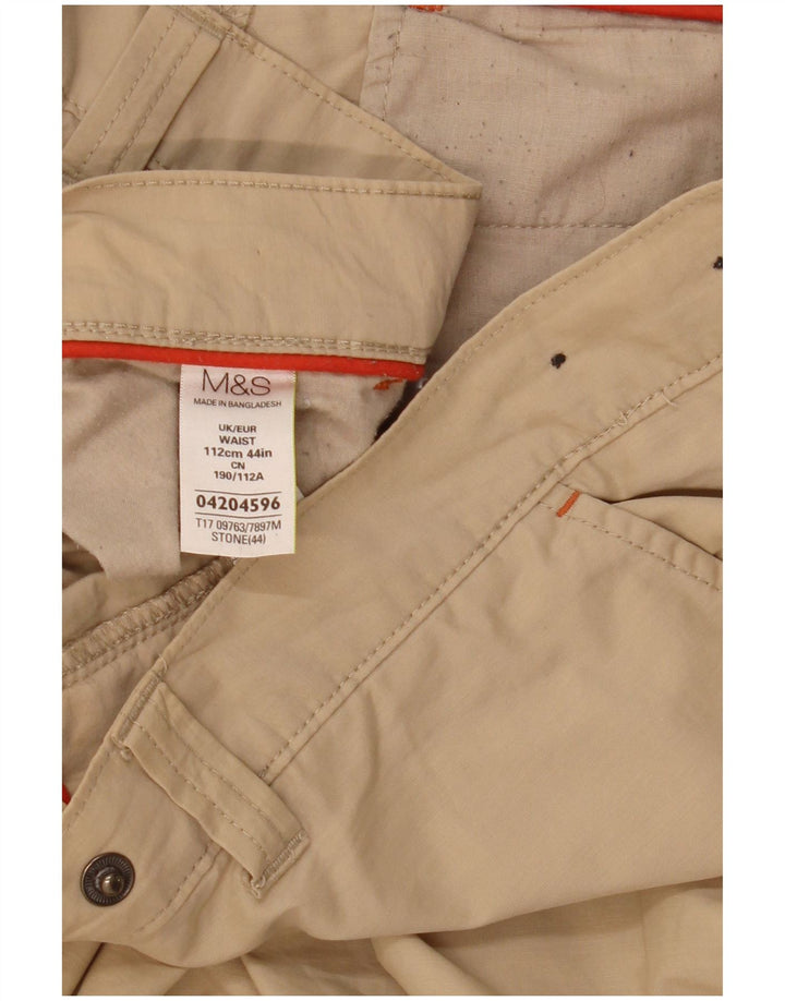 Pantaloncini cargo da uomo Marks & Spencer W44 2XL cotone beige