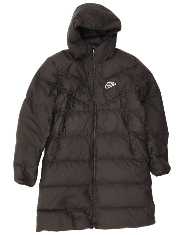 Cappotto imbottito con cappuccio Nike da uomo UK 36 piccolo poliestere nero