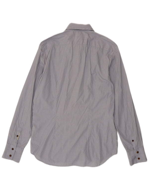 Camicia Uomo Diesel Large Cotone Gessato Blu