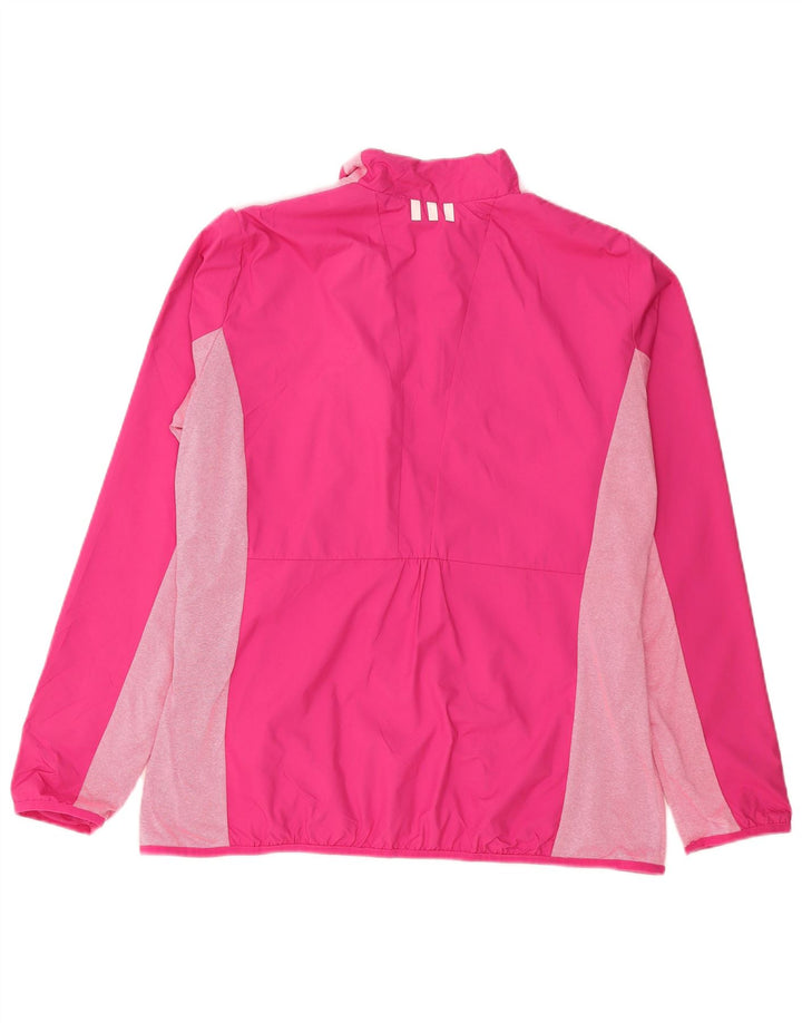 Giacca da tuta da donna ADIDAS UK 18 XL Poliestere color block rosa