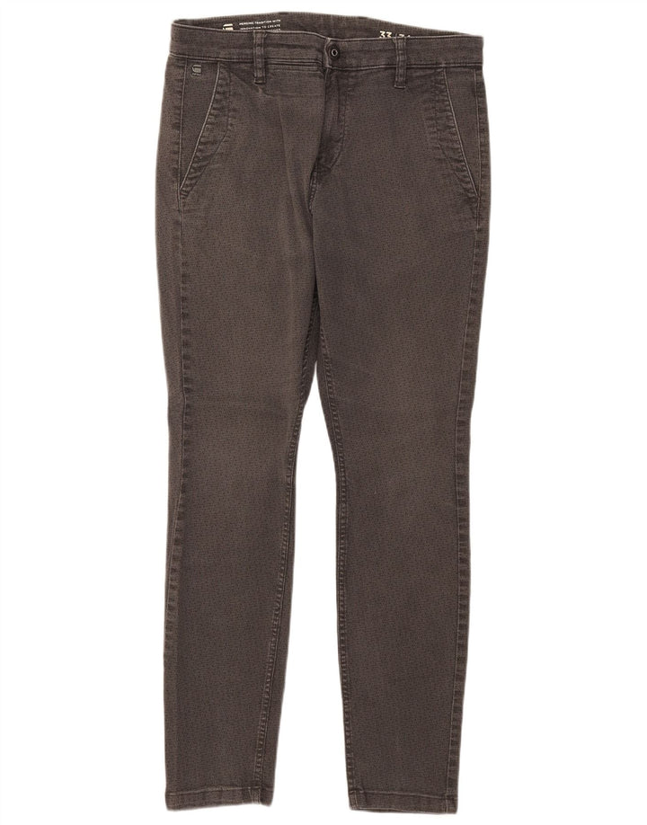 Jeans slim da uomo G-Star W33 L30 cotone geometrico grigio