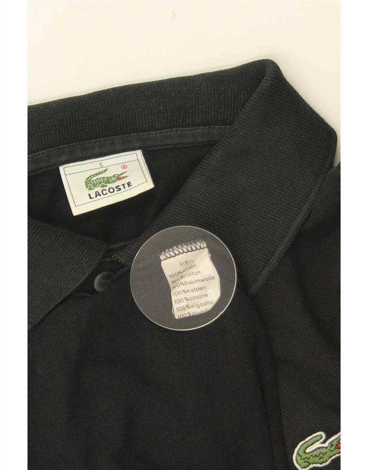 Polo da uomo a maniche lunghe Lacoste taglia 5 grande in cotone nero