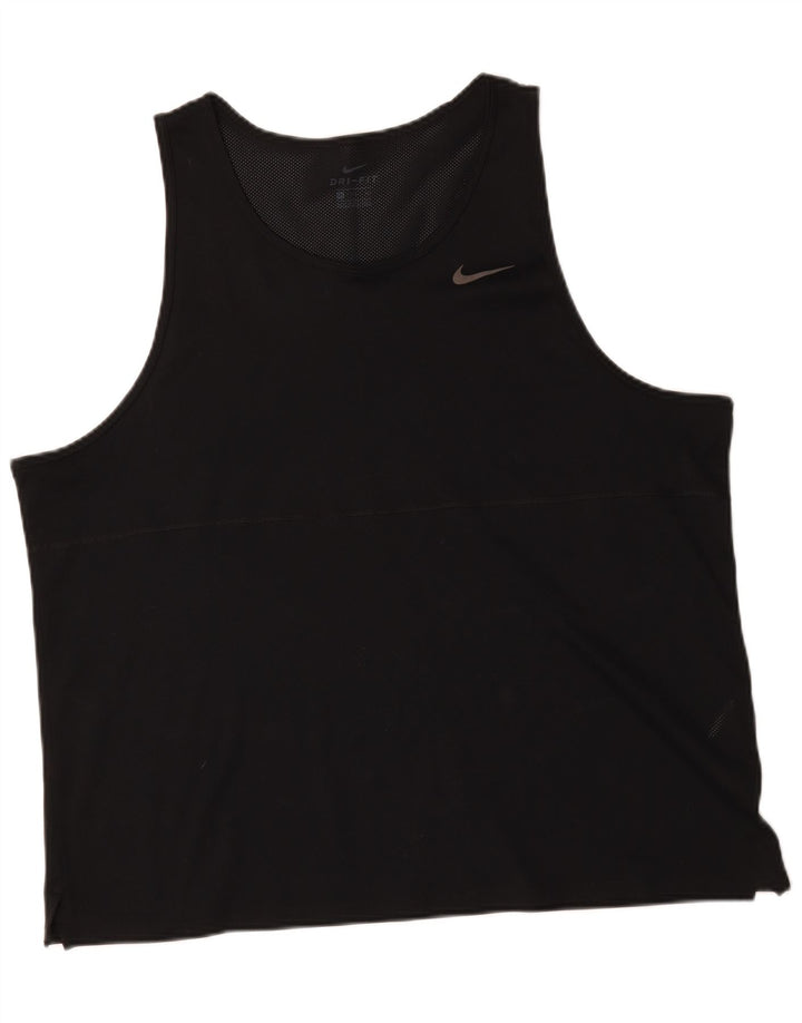 Canotta Nike Dri Fit da uomo 2XL nera in poliestere