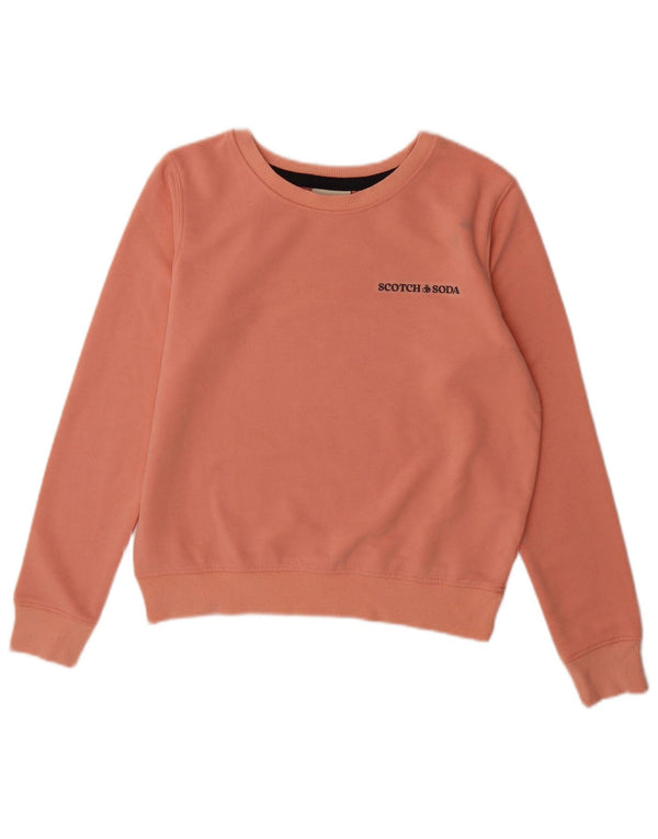 Felpa oversize da donna Scotch & Soda UK 6 XS cotone rosa
