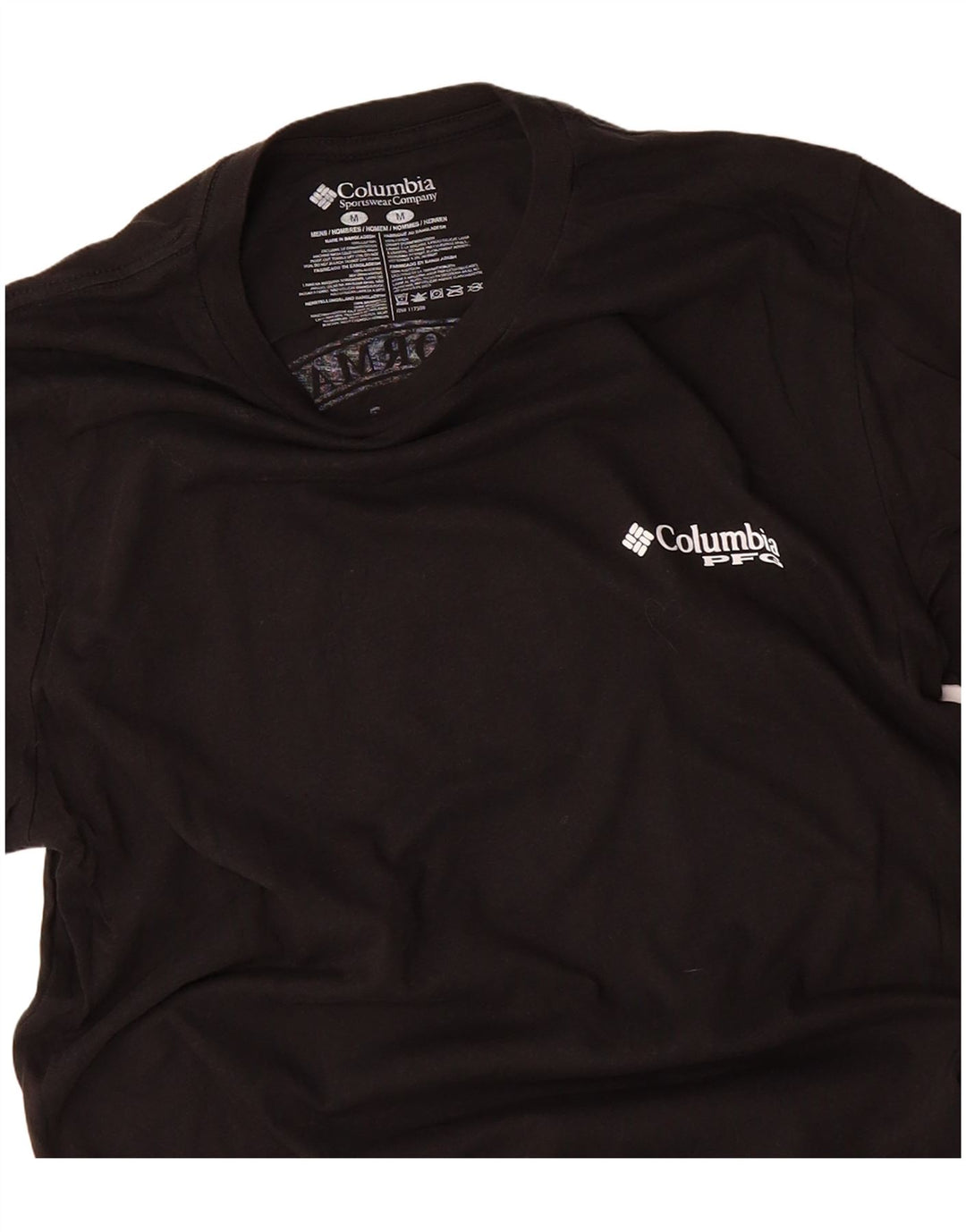COLUMBIA Mens Graphic T-Shirt Top Medium Black Cotton