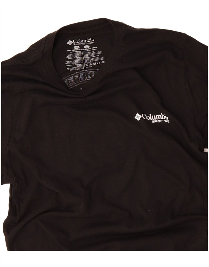 COLUMBIA Mens Graphic T-Shirt Top Medium Black Cotton