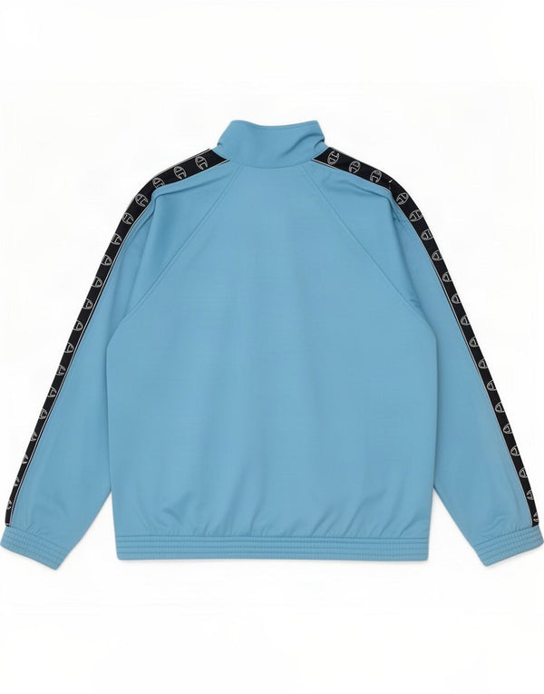 Champion Giacca da uomo con grafica grafica, grande, blu, poliestere a blocchi di colore