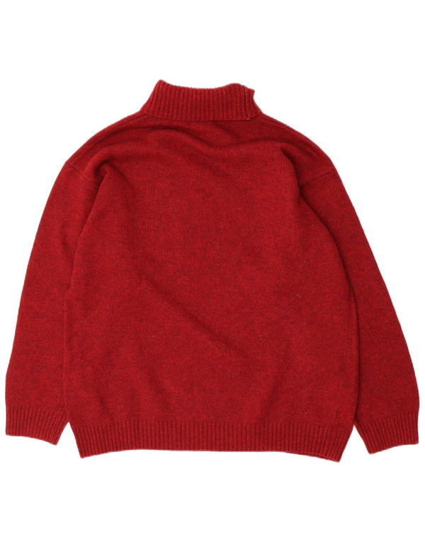 Maglione da uomo a collo alto Sergio Tacchini in lana bordeaux medio