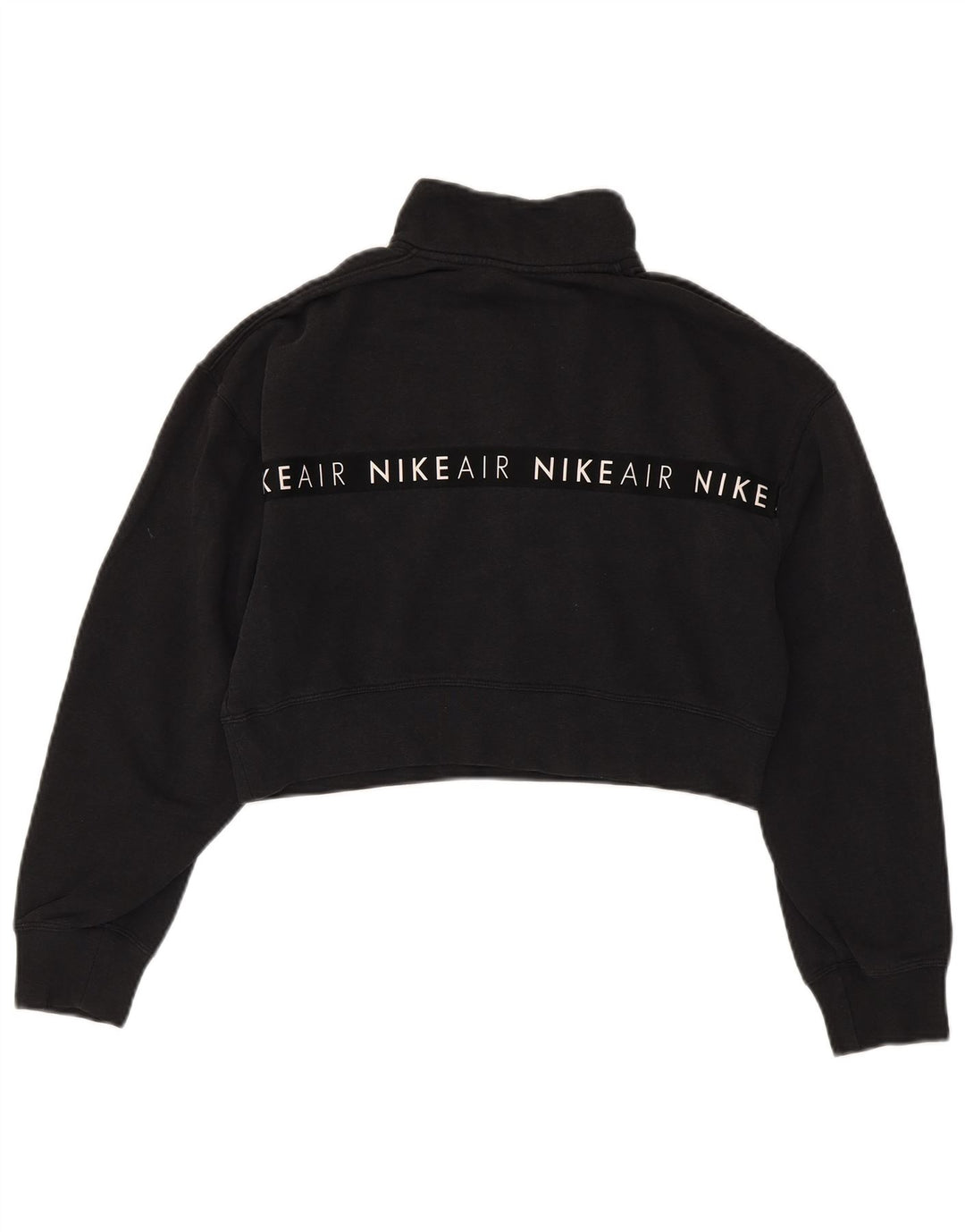 Felpa corta con grafica oversize da donna Nike UK 10 piccola nera