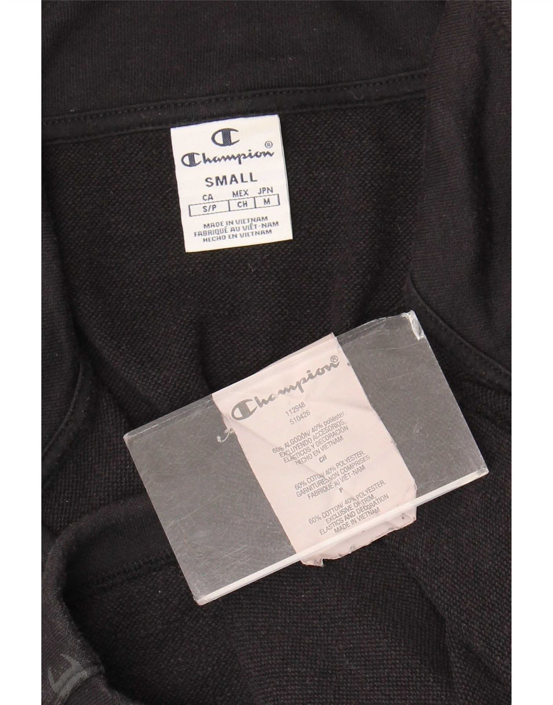 Giacca da tuta grafica da donna Champion UK 10 piccola in cotone nero