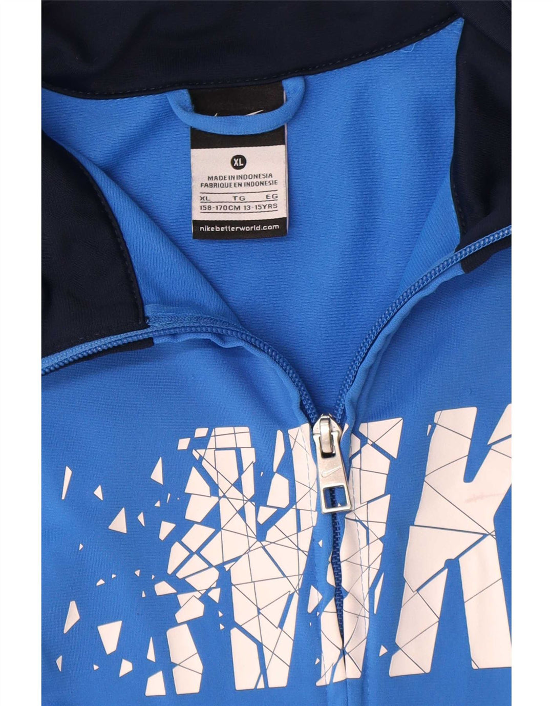 Giacca da ginnastica grafica da ragazzo Nike 13-14 anni XL Blu Colourblock