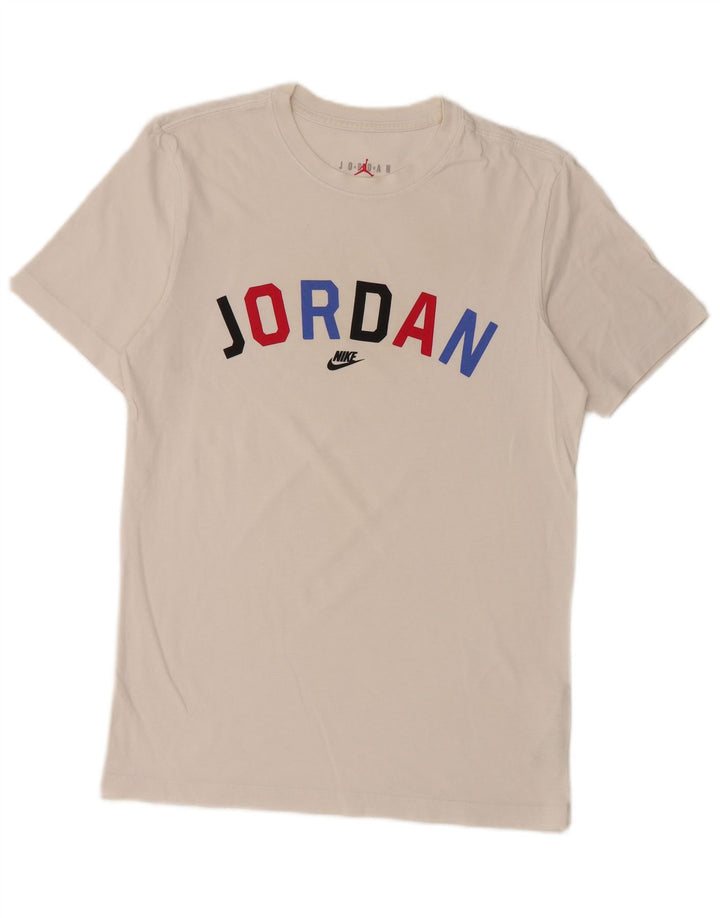 T-shirt grafica da uomo Jordan Top piccola in cotone bianco