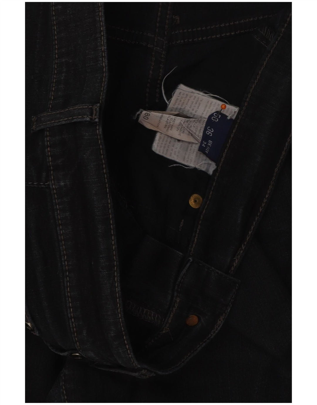 Jeans Dritti Uomo TRUSSARDI W34 L32 Blu Navy Cotone