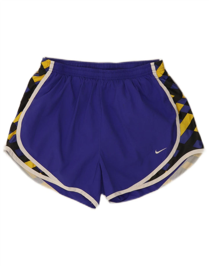Pantaloncini sportivi Nike da donna UK 8/10 Piccolo poliestere geometrico viola