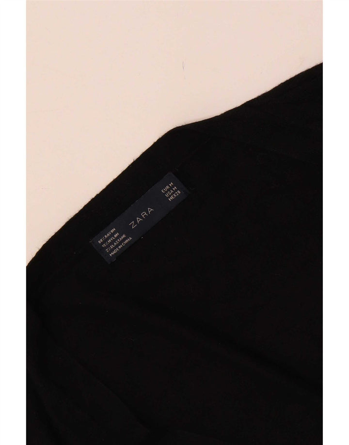 Maglione cardigan da donna Zara UK 12 Rayon nero medio