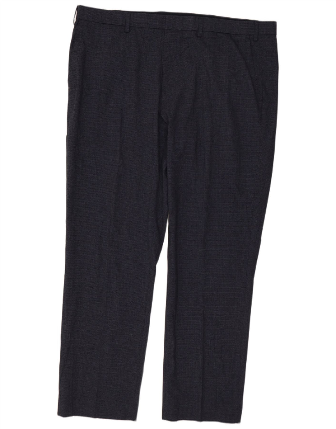 MARKS & SPENCER Pantaloni chino da uomo vestibilità regolare W42 L31 Blu navy