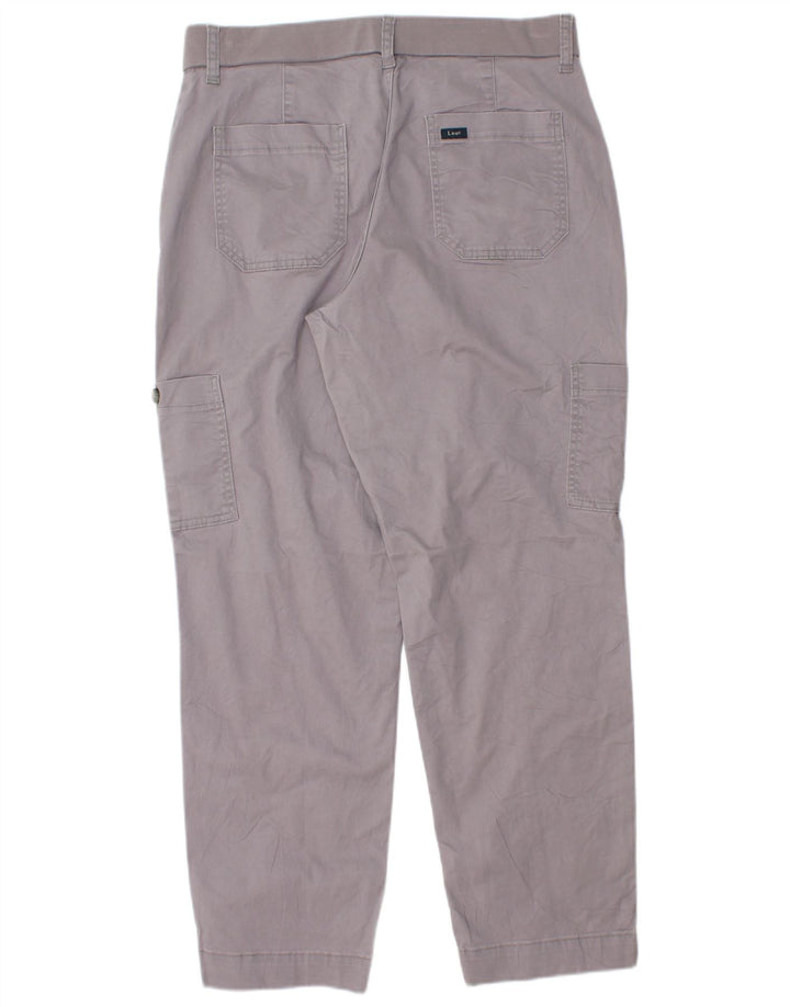 LEE Womens Straight Cargo Trousers W32 L29 Grey